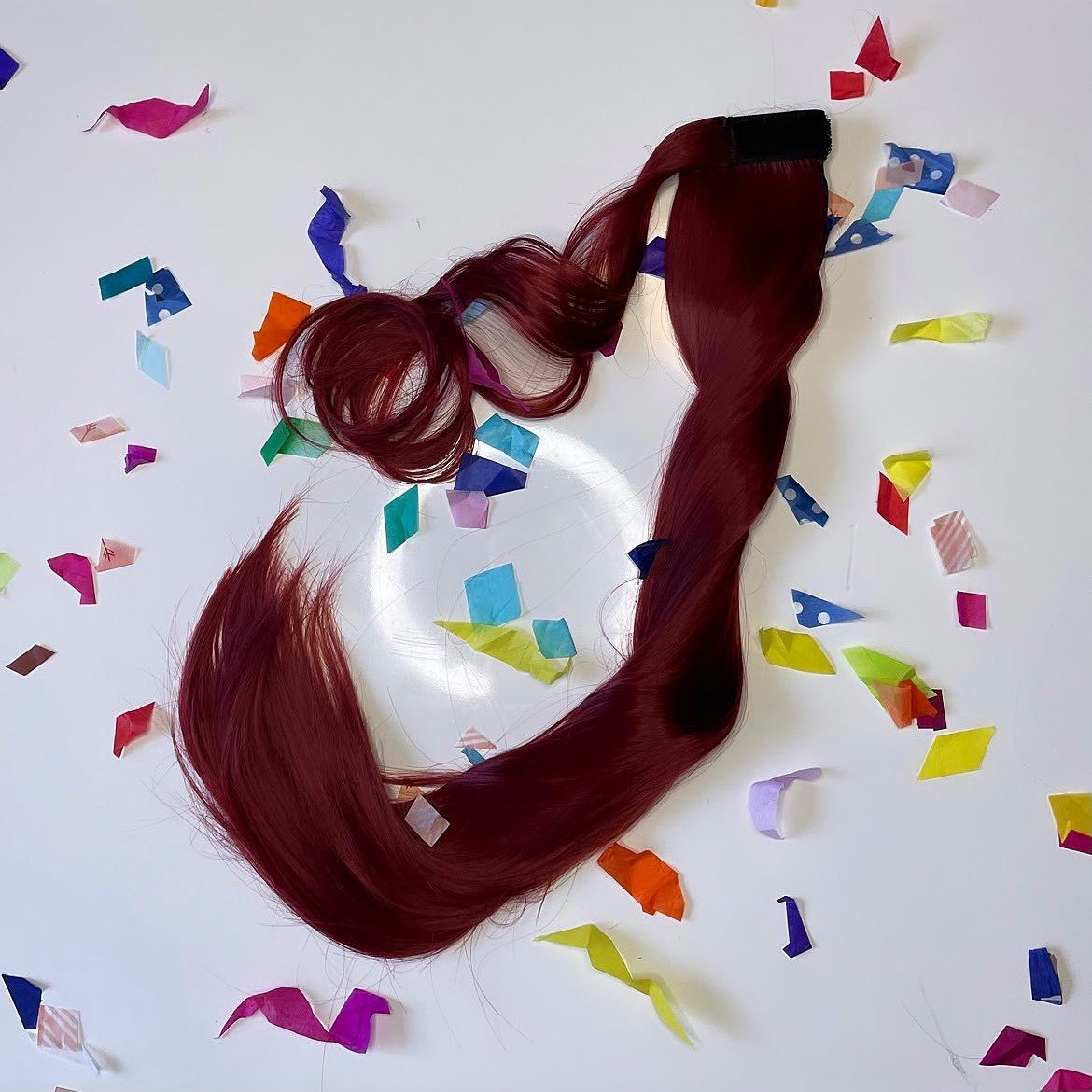 RED STRAIGHT PONYTAIL