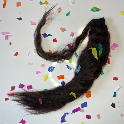DARK BROWN WAVY PONYTAIL
